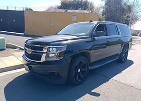 picture of a black 2016 Chevy Suburban